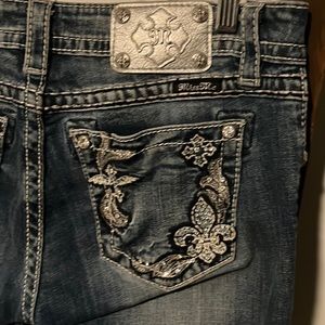 Ladies miss me jeans size 30 boot cut with diamond design